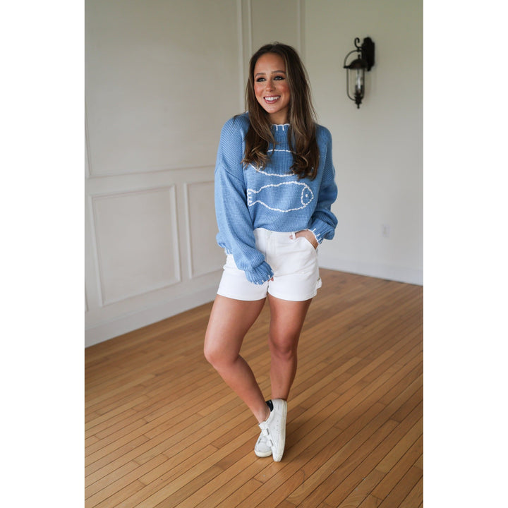 Risen Rachel High Rise White Shorts