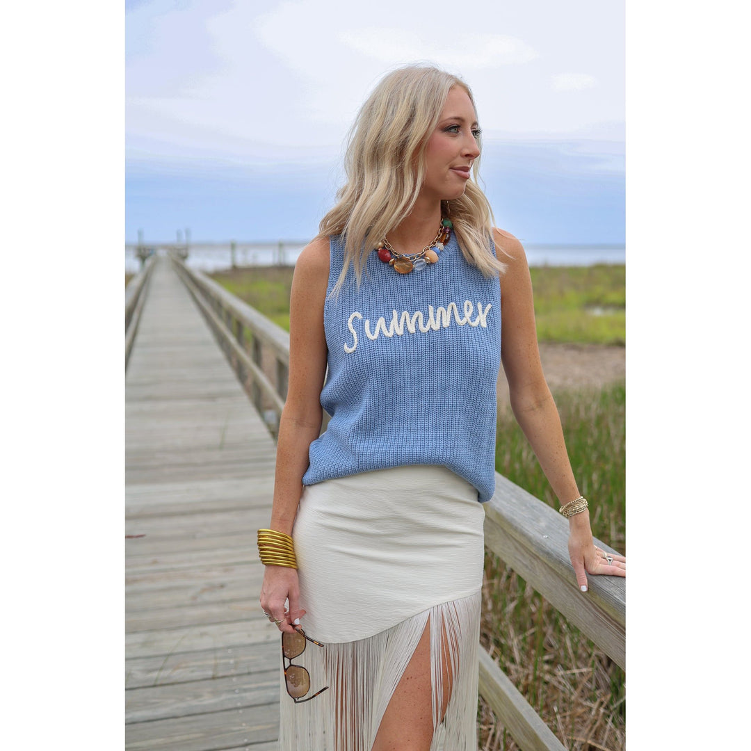 Rosalin Summer Sweater Tank Top