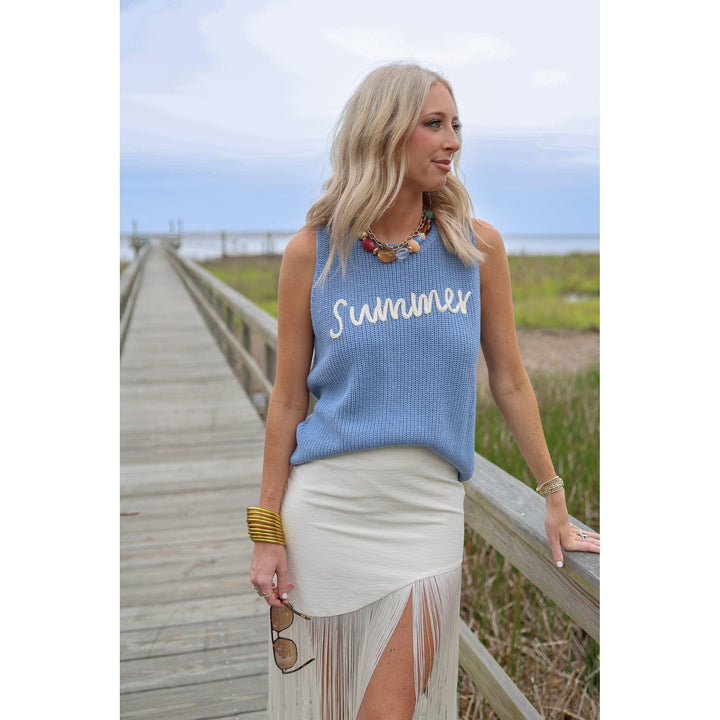 Rosalin Summer Sweater Tank Top