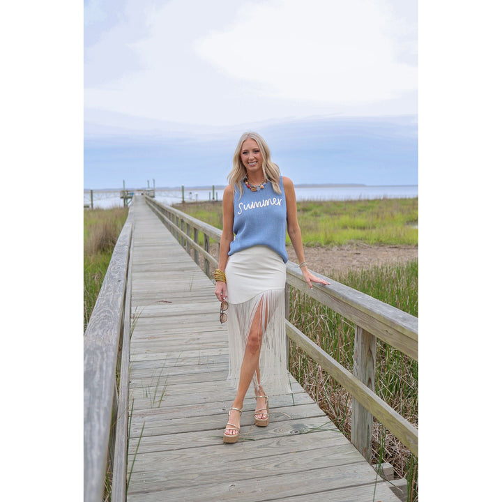 Rosalin Summer Sweater Tank Top