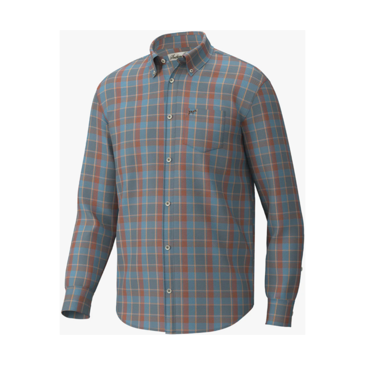 plaid button down