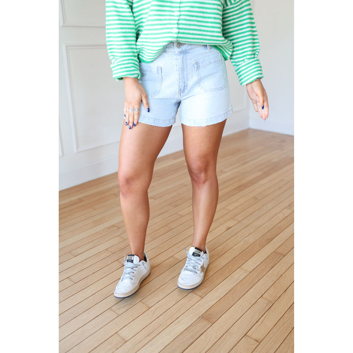denim shorts