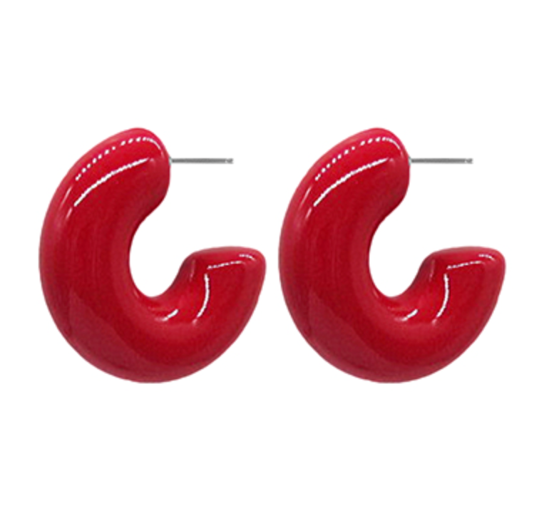 Chunky Hoops Red