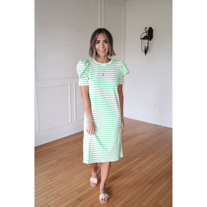 Sherli Ann Striped Midi Dress