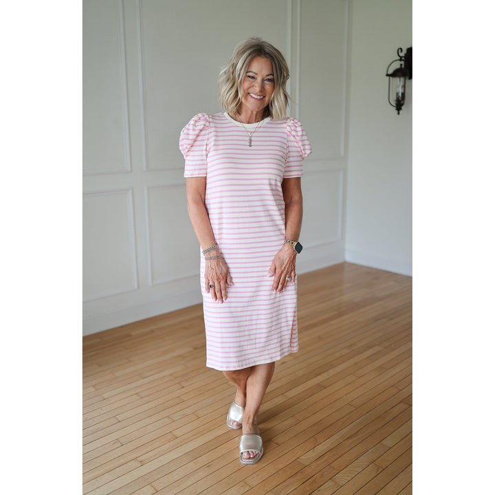 Sherli Ann Striped Midi Dress