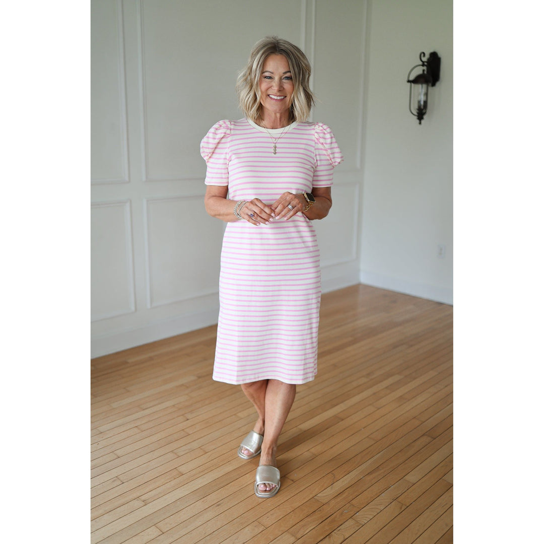Sherli Ann Striped Midi Dress
