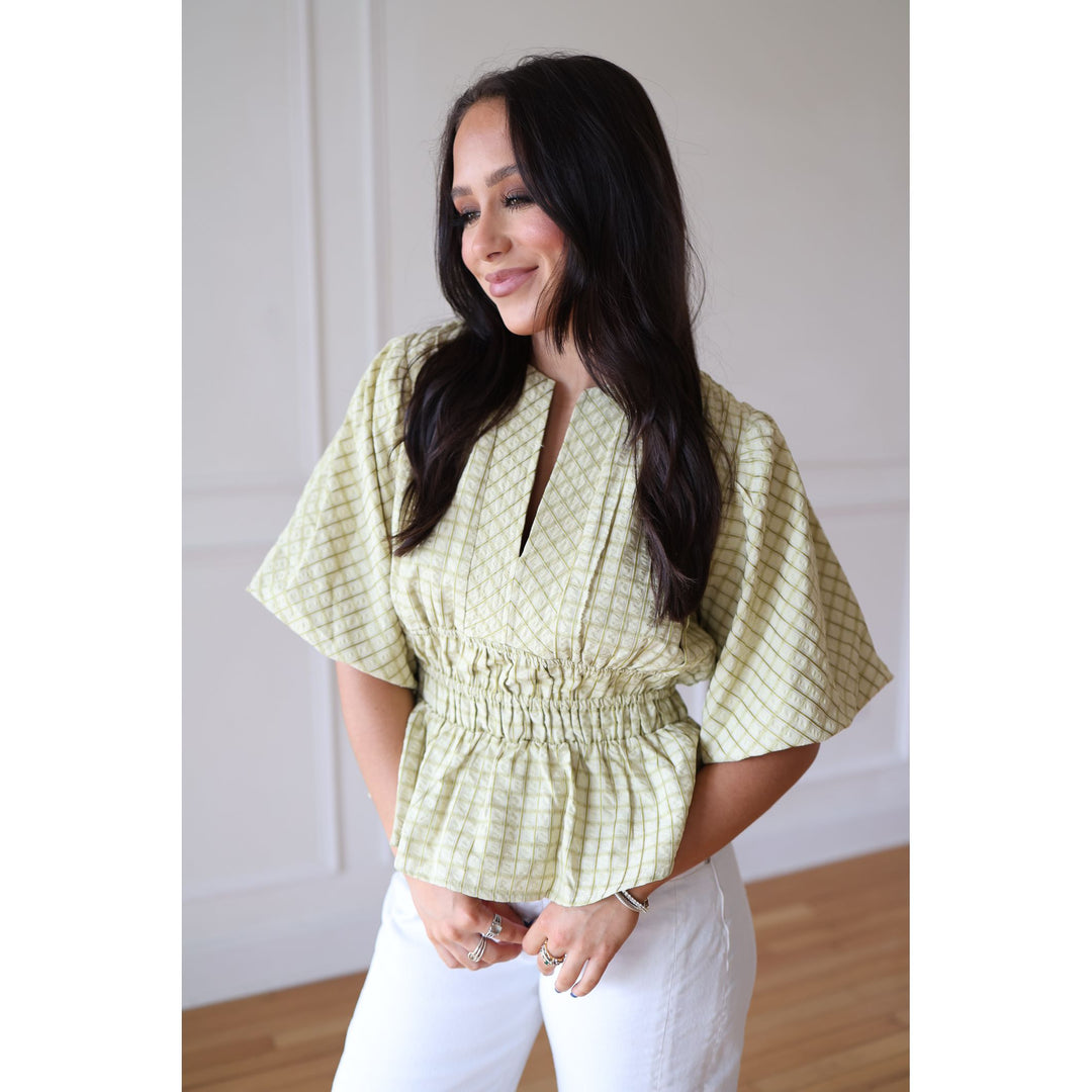 WOMEN'S CHECKERED BLOUSE 