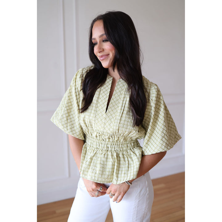 WOMEN'S CHECKERED BLOUSE 