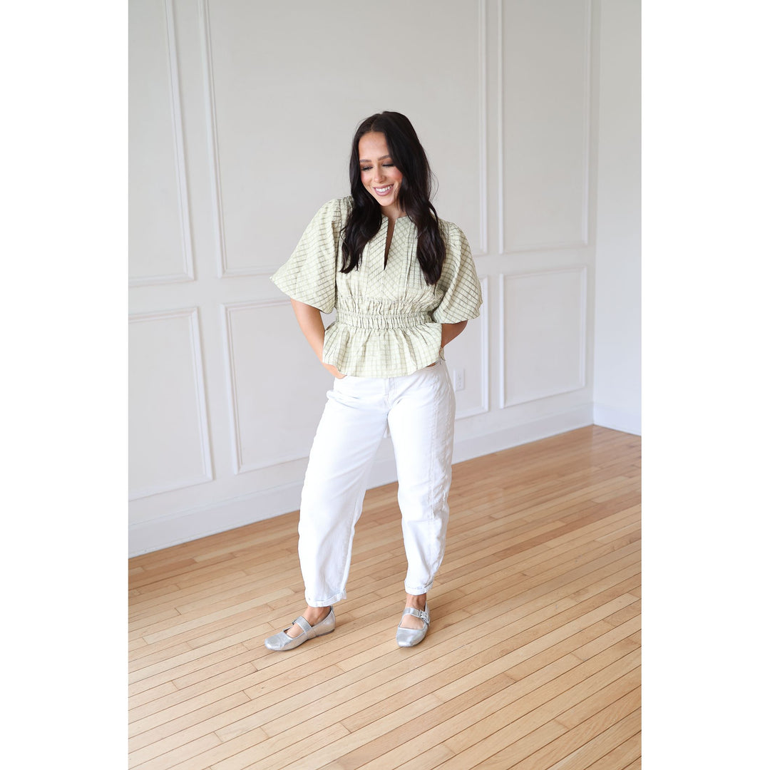 WOMEN'S GREEN TOP