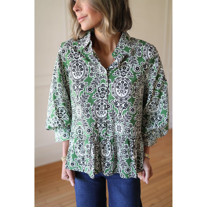 GREEN BLOUSE