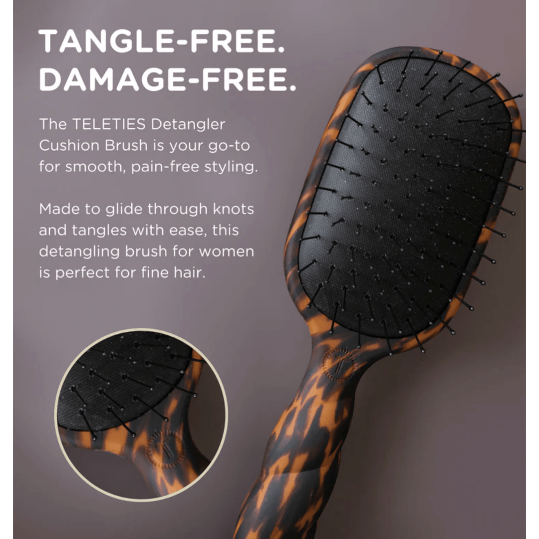 Teleties Detangler Hair Brush for Fine Hair – Tortoise