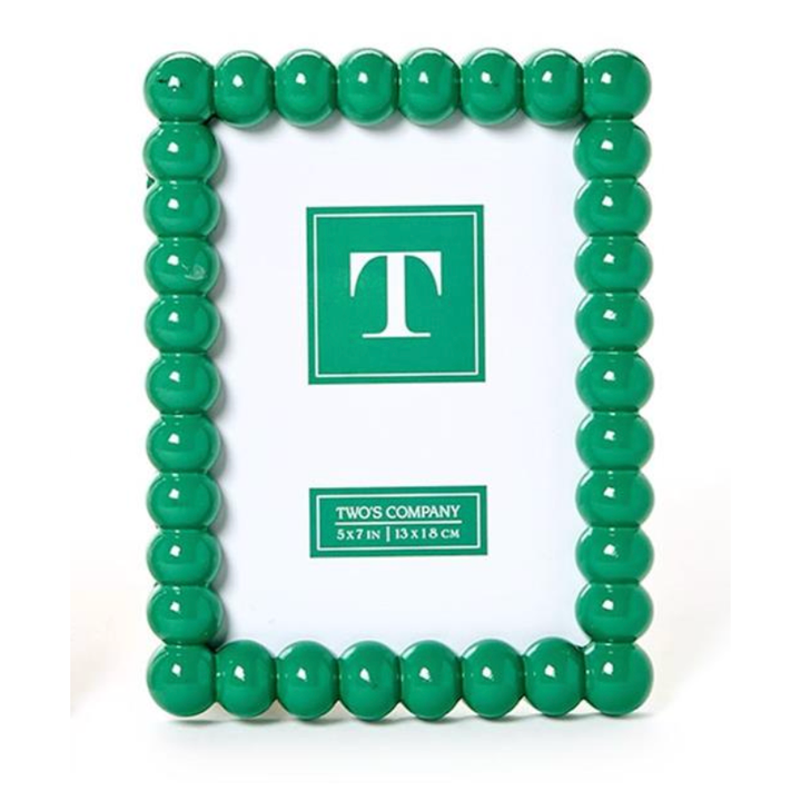 Green Hobnail 5x7 Photo Frame