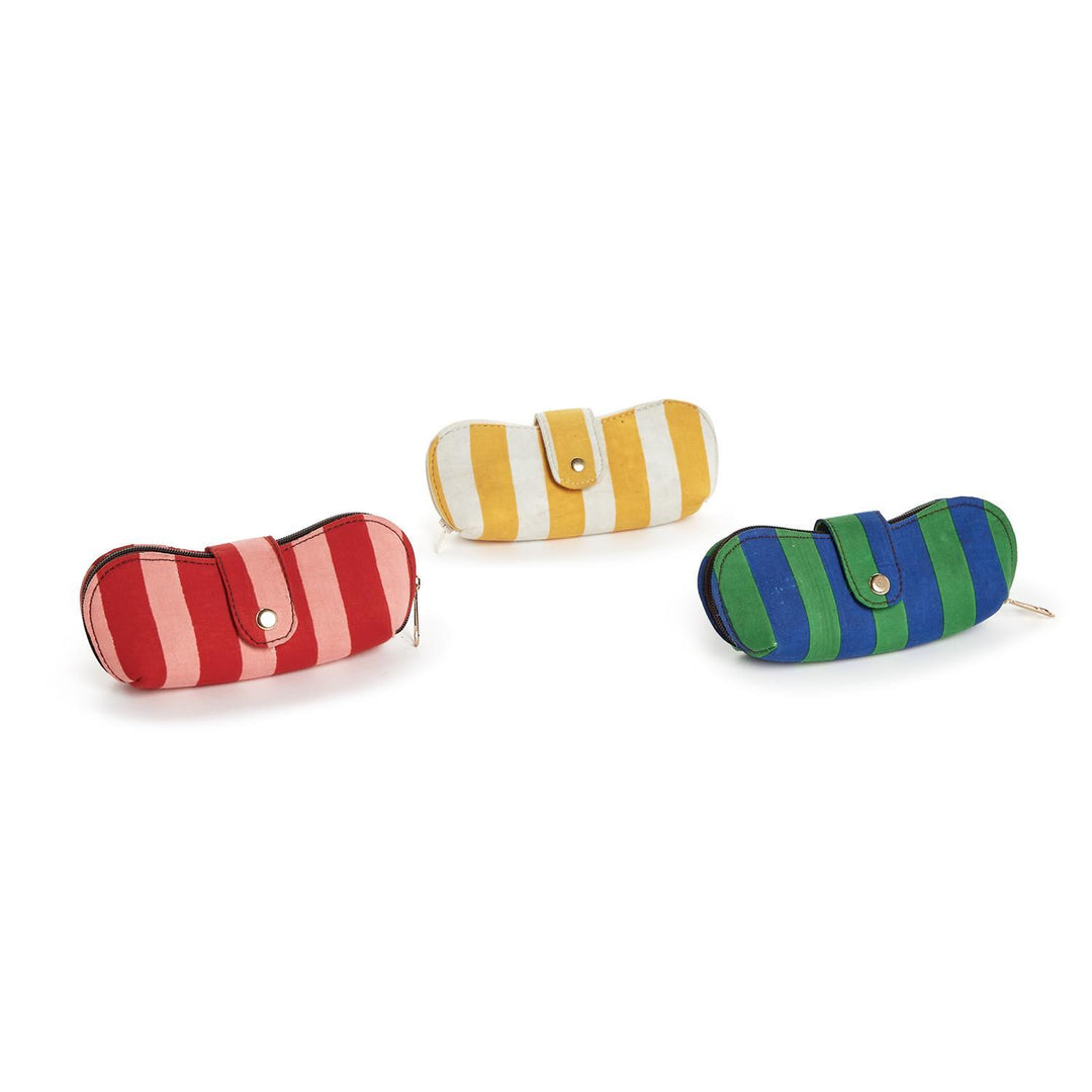 Striped sunglass holder