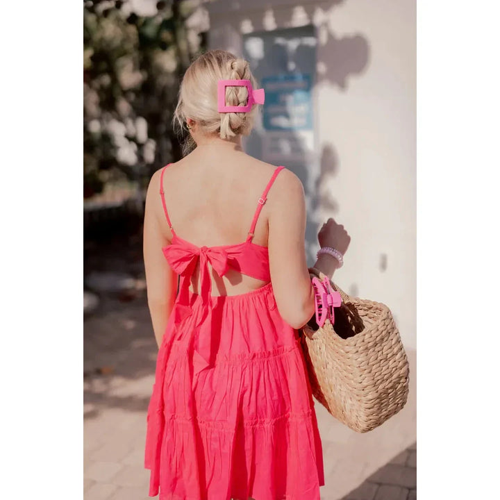 Teleties Paradise Pink Large Flat Square Hair Clip