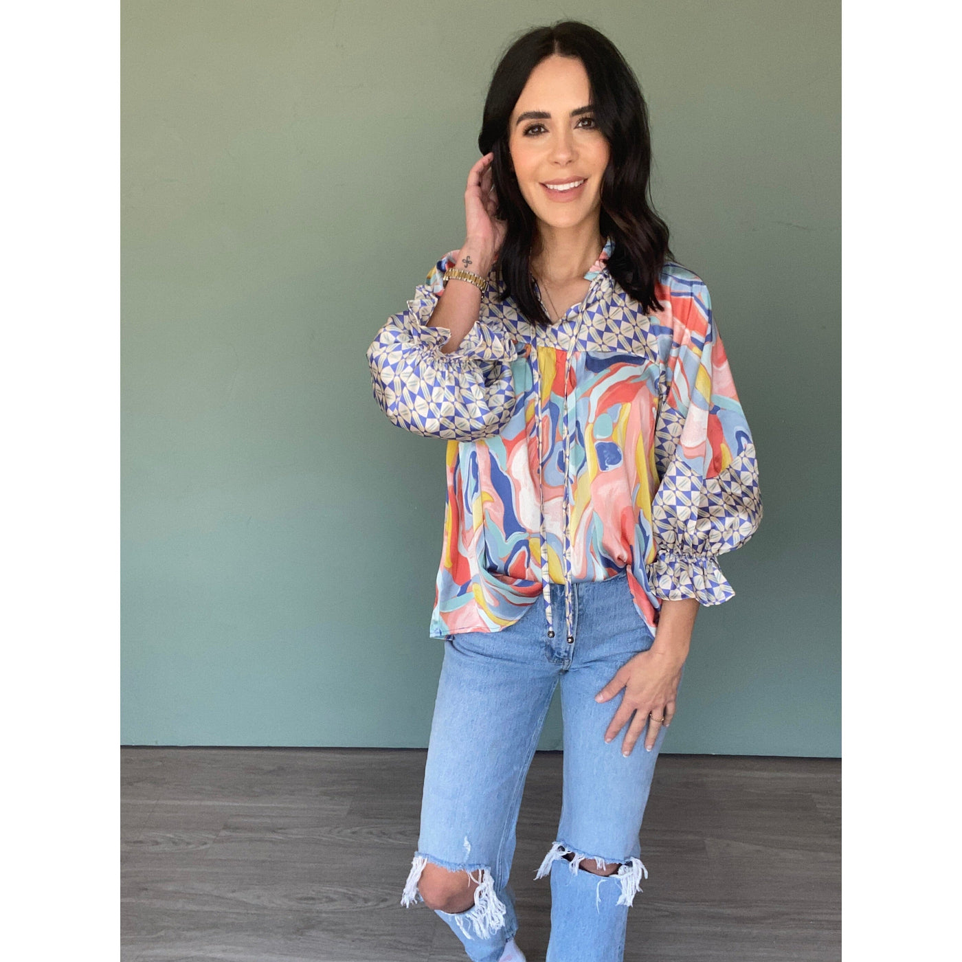 Multi Colored work Blouse
